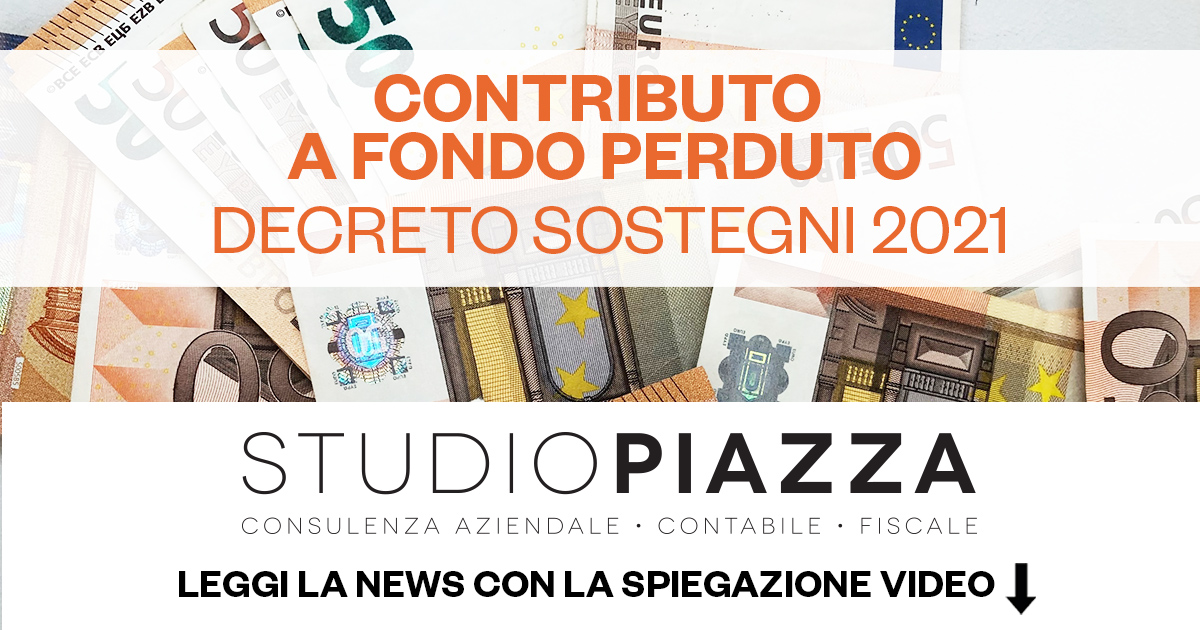 Decreto Sostegni E Contributo A Fondo Perduto